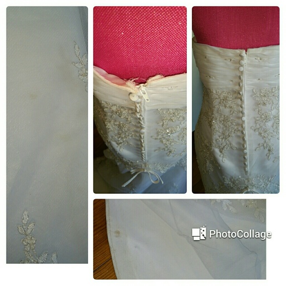 White Strapless Wedding dress - Picture 7 of 8